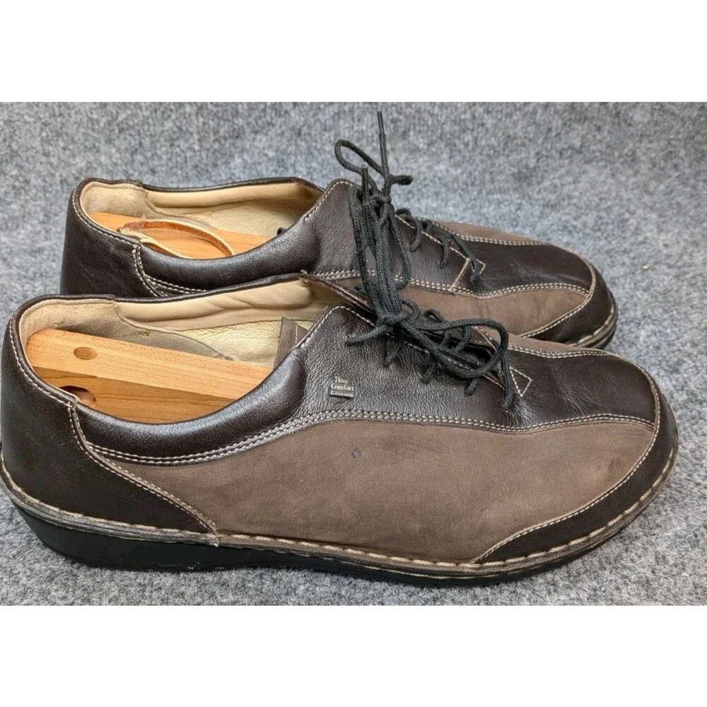 Finn Comfort Germany Brown Leather Nubuck Comfort Shoes Mens EU 41 (US 8)